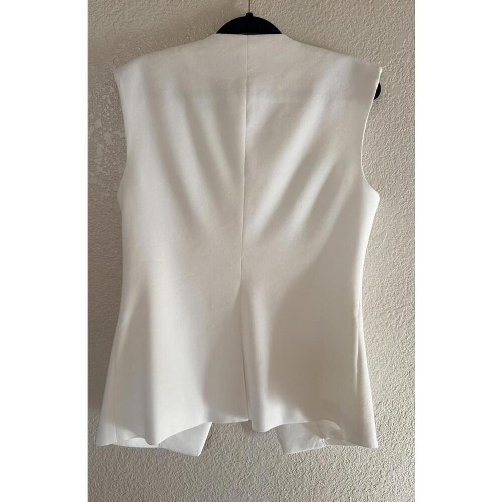New Veronica Beard Tamara Linen Vest In Off-white Size 10 $548 - Picture 6 of 11